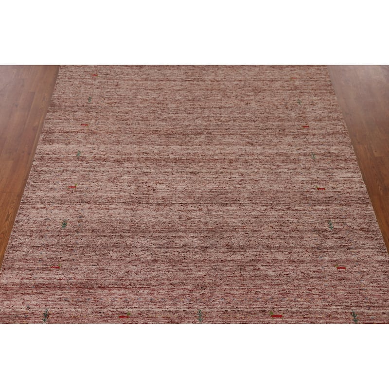 Gabbeh Indian Area Rug Handmade Bedroom Wool Carpet - 6'1" x 8'7"