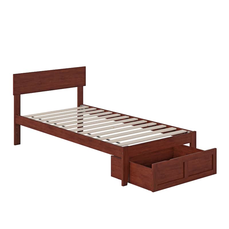 AFI Boston Platform Bed with Foot Drawer