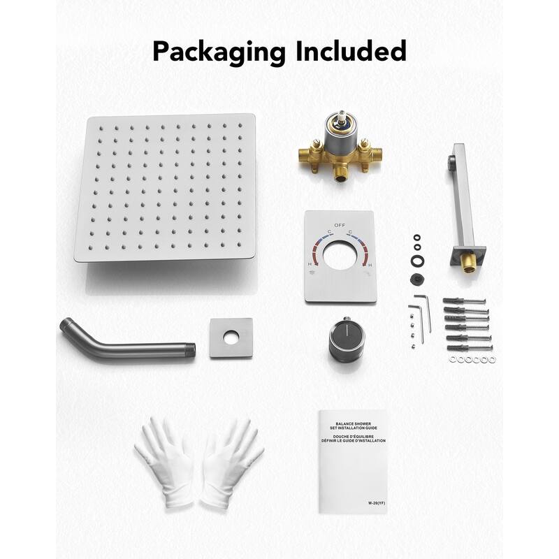 2-Function Shower System Single-Handle Pressure Balance Tub/Shower Set