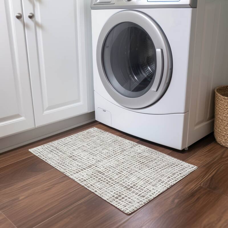 Machine Washable Indoor/ Outdoor Chantille Abstract Modern Rug
