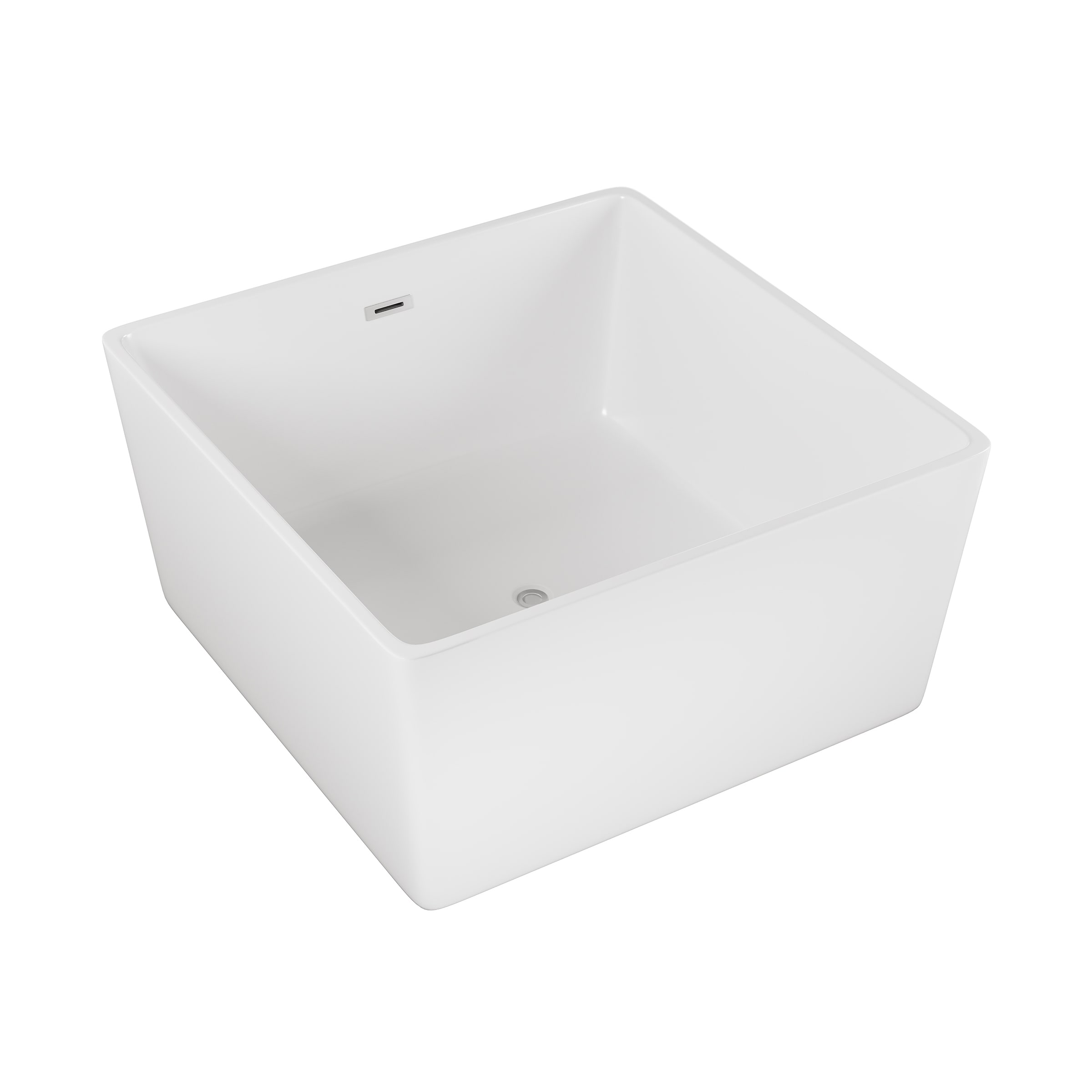Voltaire 47" Square Freestanding Bathtub - 47.5x47.5 Center