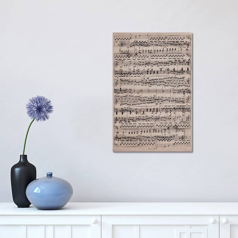 iCanvas "Modern Art - Sheet Music Ode to Joy" by 5by5collective Canvas Print - 18x12x1.5
