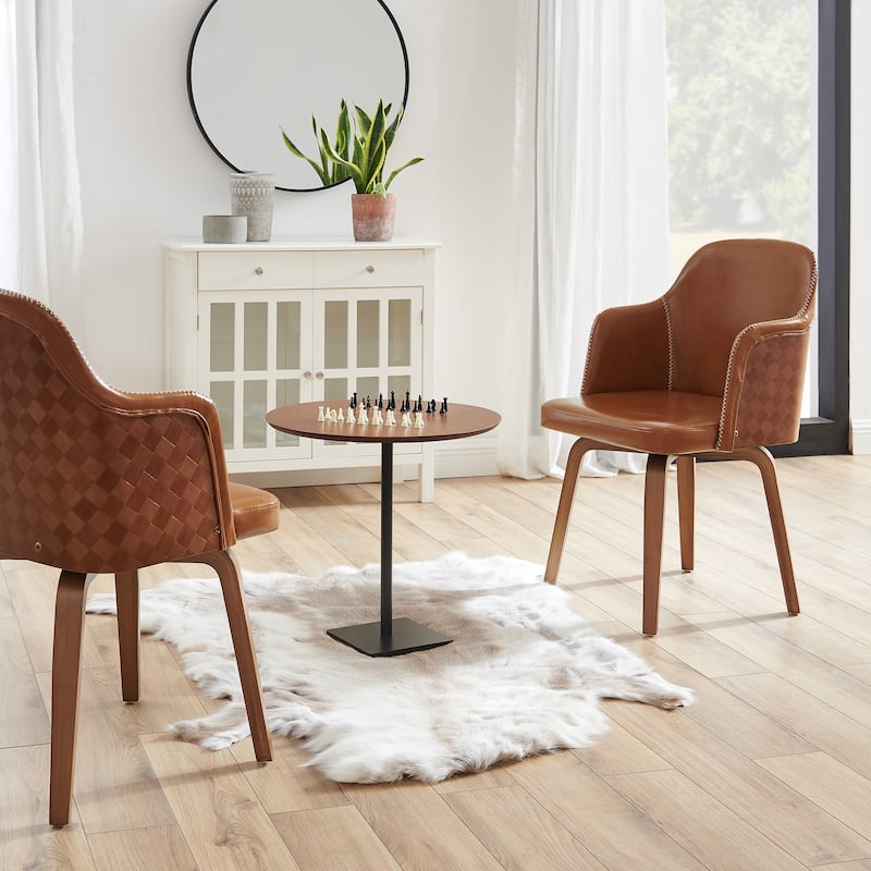 Art Leon Mid-century Swivel Accent Armchair