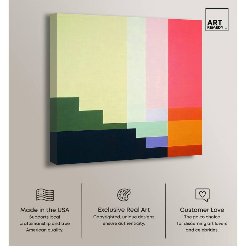 Rectilinear Rhapsody III Canvas by Art Remedy, Gallery Wrapped