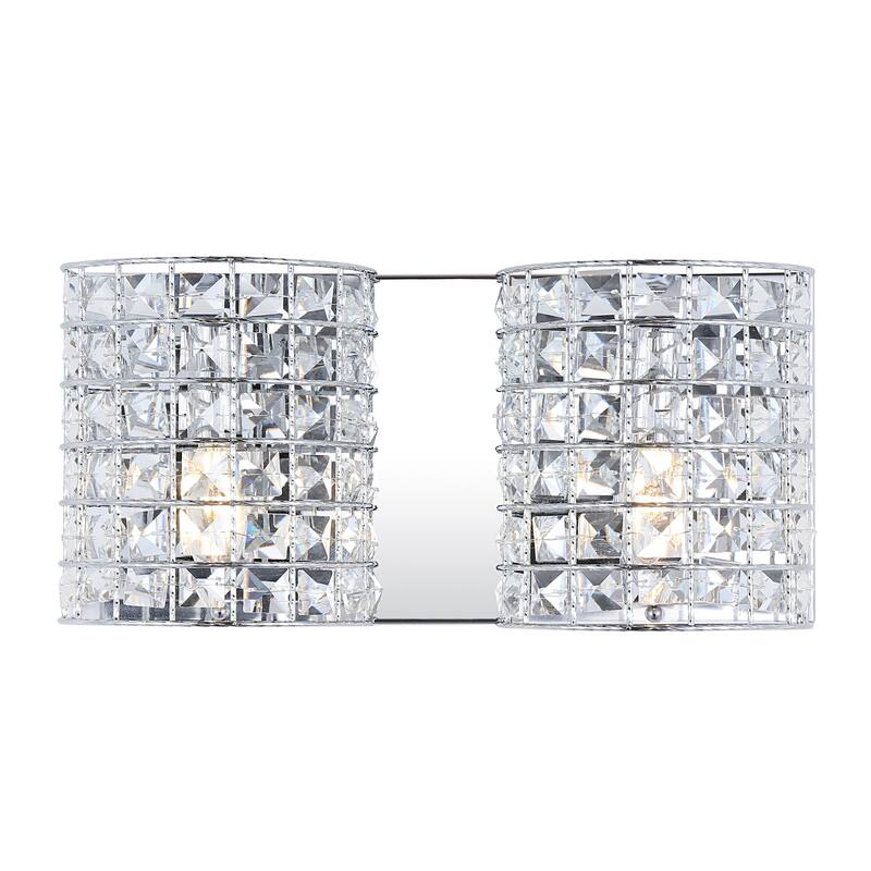 Jayne Deco 3-Light Metal/Crystal Classic Glam LED Vanity Light, by JONATHAN Y
