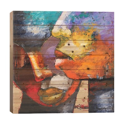 The Keepers II Print On Wood by Segun Aiyesan - Multi-Color