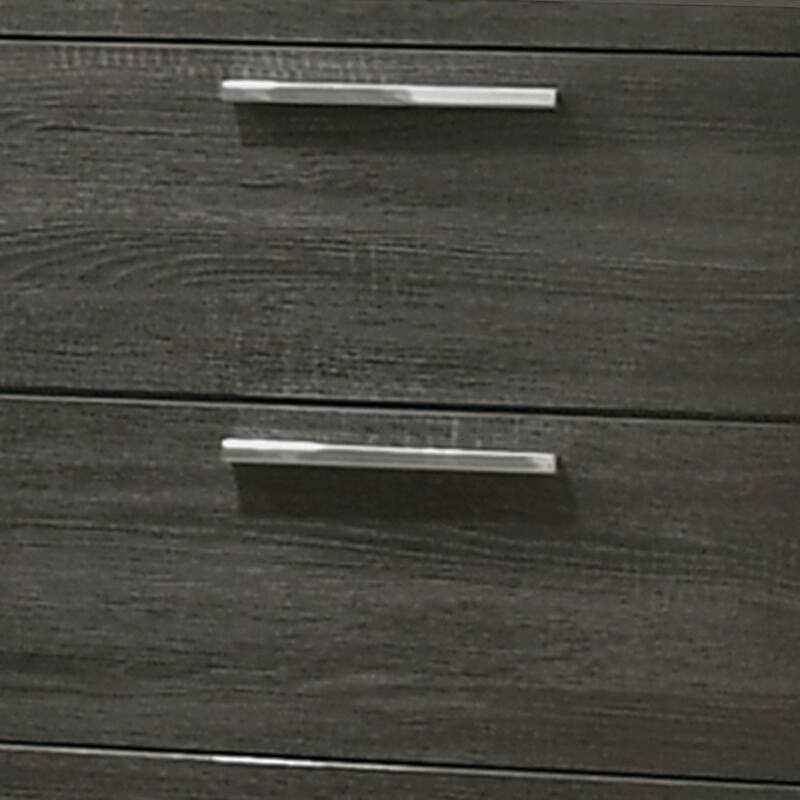 Gray 2 Drawer 16 in. W Nightstand with Sturdy Drawer Pulls