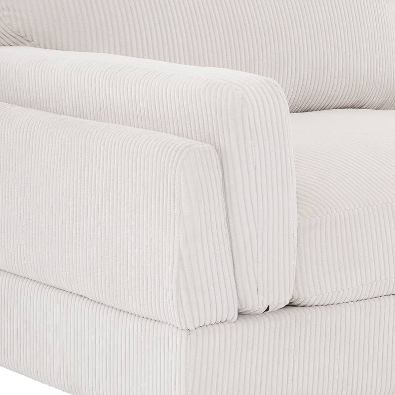 Modern 90" inch Sofa Comfy Corduroy Deep Seats Sofa