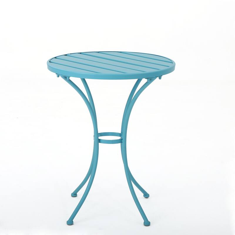 3 PC Metal Set For With a small side table and two matching cafe chairs