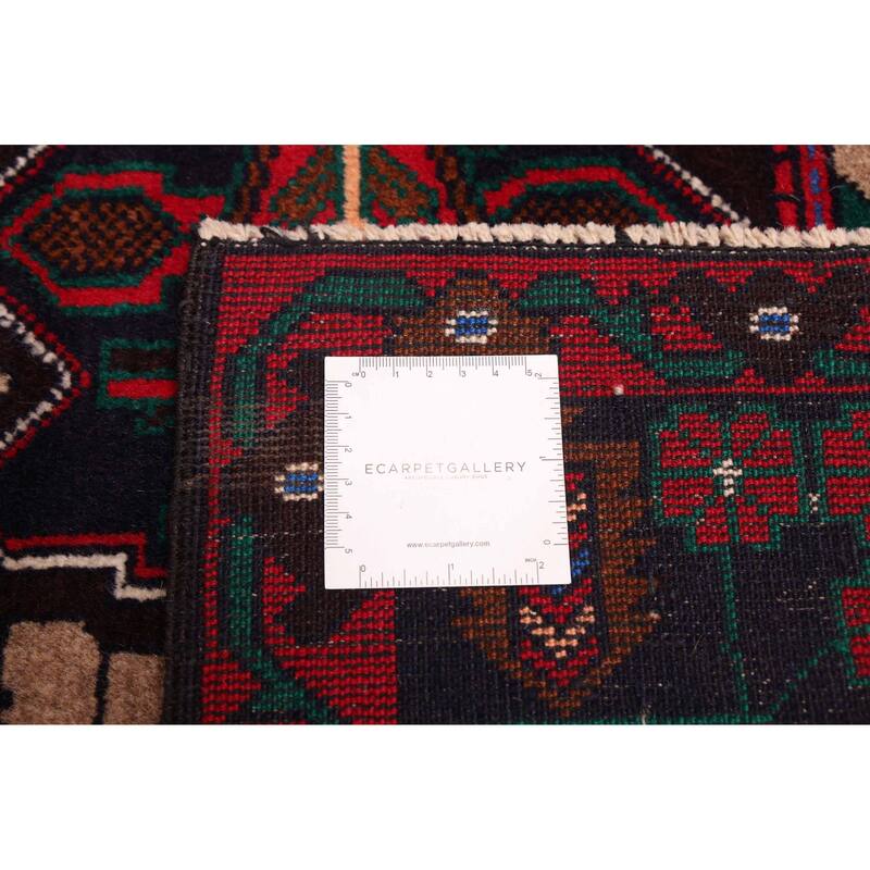 ECARPETGALLERY Hand-knotted Teimani Dark Navy Wool Rug - 3'7 x 6'5