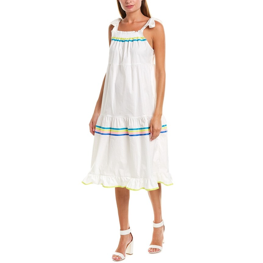 square neck a line dress