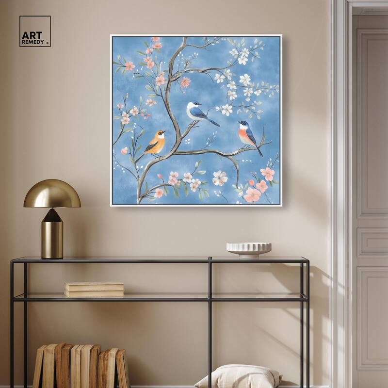 Birds in the Branches II Canvas by Art Remedy