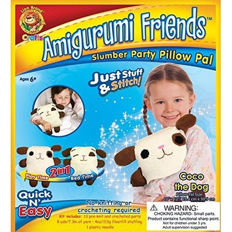 Lion Brand Yarn APF-AM1 Amigurumi Friends Pillow Pal Kit, Coco The Dog