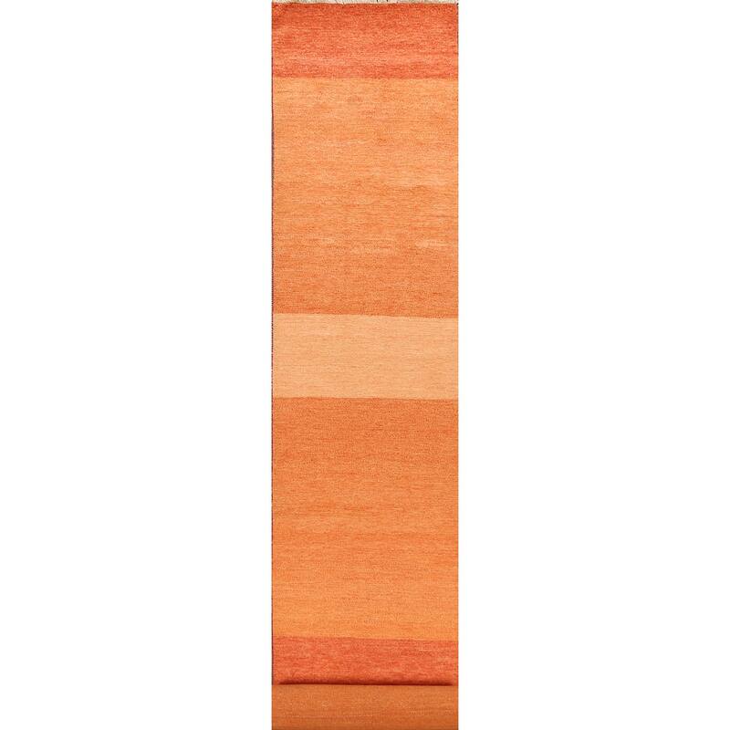 Modern Oriental Gabbeh Kashkoli Long Runner Rug Wool Handmade - 2'6" x 20'8"