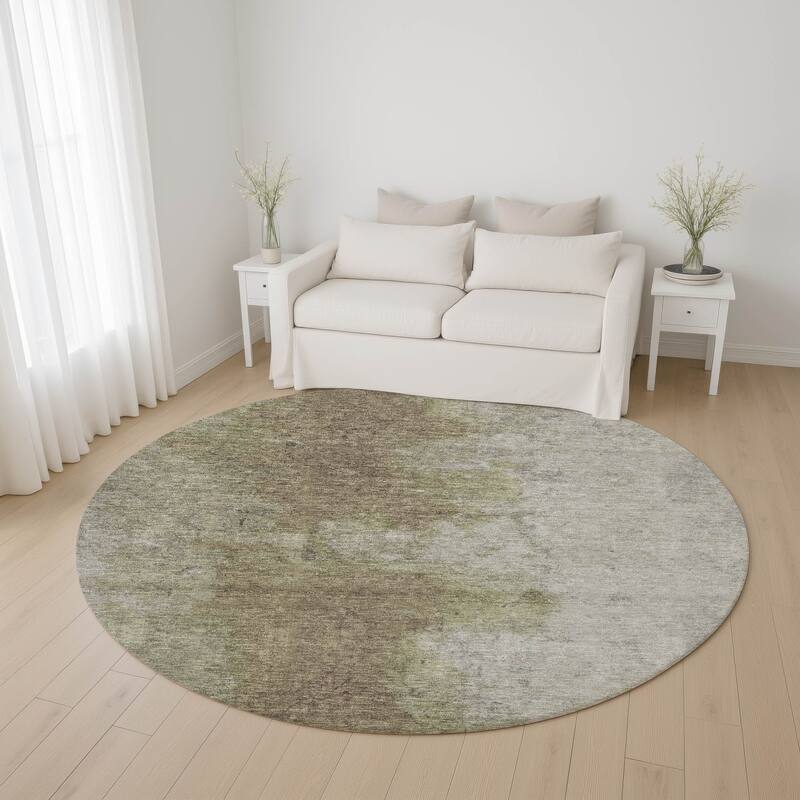 Premium Washable Super Soft Abstract Ombre Mayfield Rug - Taupe - 8' x 8'
