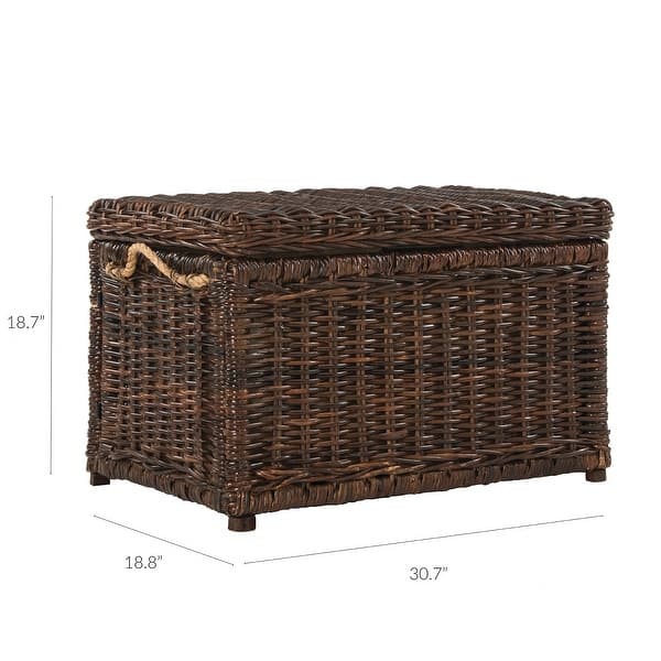 dimension image slide 1 of 6, happimess Jacob 30" Wicker Storage Trunk