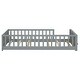preview thumbnail 28 of 31, Twin Size Floor Platform Bed with Built-in Book Storage Rack