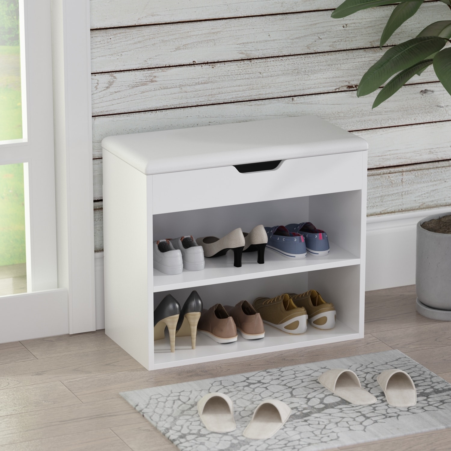 15 pair shoe storage bench shop
