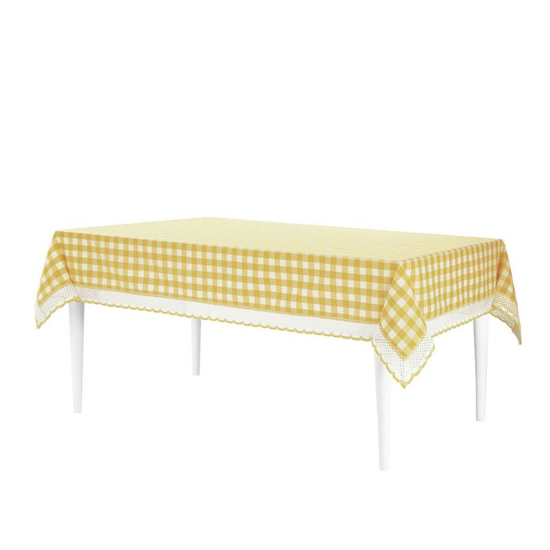 Achim Buffalo Check Tablecloth - 60x84 - Yellow