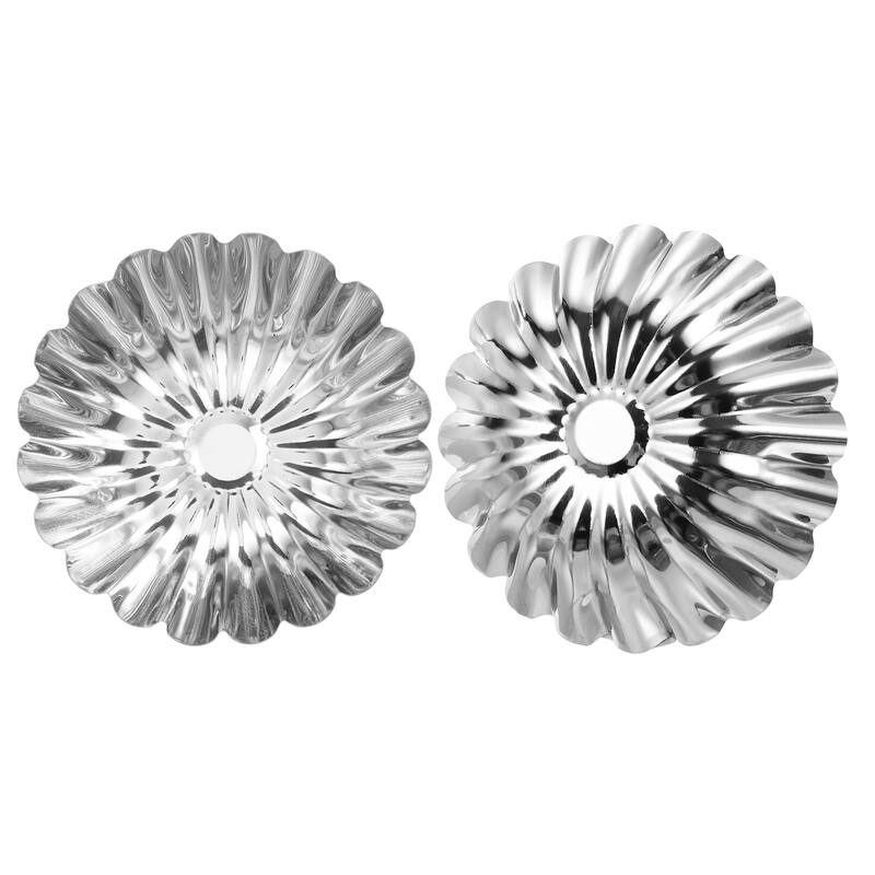 30pcs Cupcake Mold, Stainless Steel Mini Cupcake Cake Pans 3.1 x0.8inch - Silver