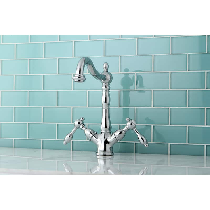Kingston Brass Tudor 1.2 GPM Deck Mounted Bathroom Faucet