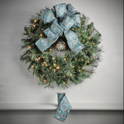 4''X5Y Dupion Coastal Starfish Ribbon