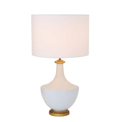 Ceramic Table Lamp with Linen Shade