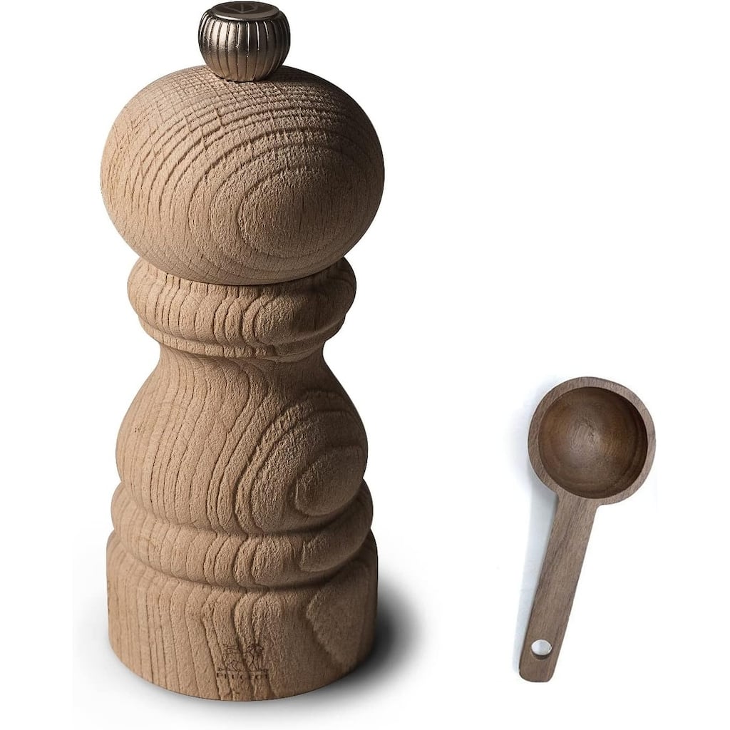 Peugeot Paris Nature 5 inch Salt Mill - With Wooden Spice Scoop