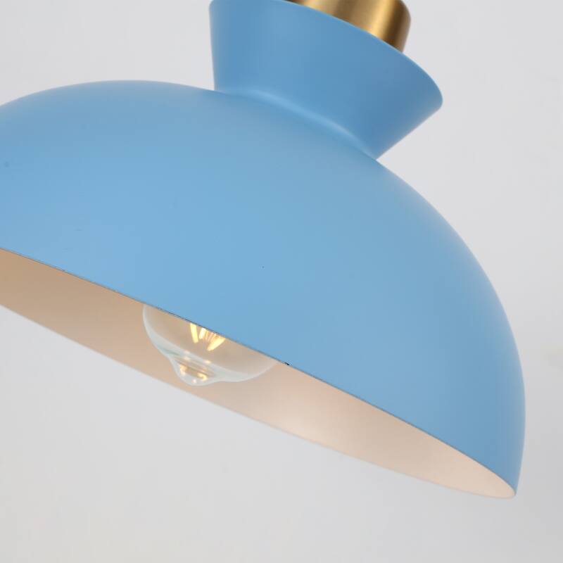 1-Light Hanging Ceiling Pendant Light Chandelier Light Fixture with Metal Shade for Kitchen Island