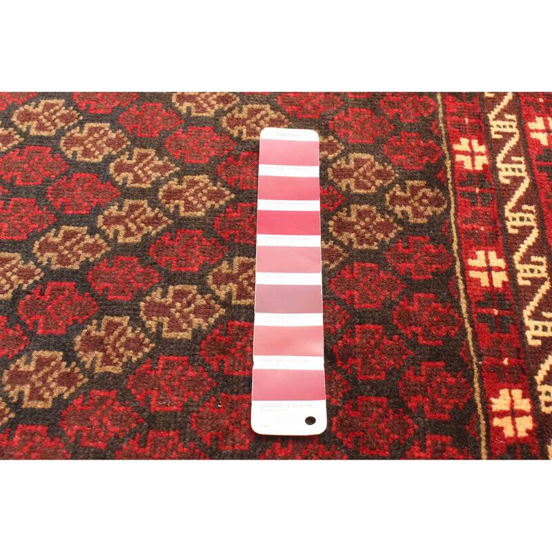 ECARPETGALLERY Hand-knotted Teimani Burgundy Wool Rug - 2'11 x 4'0