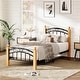 preview thumbnail 10 of 10, Queen Size Bed Frame with Headboard,Platform Bed Frame,Wooden Slat Support,No Box Spring Needed,Underbed Storage Space Twin