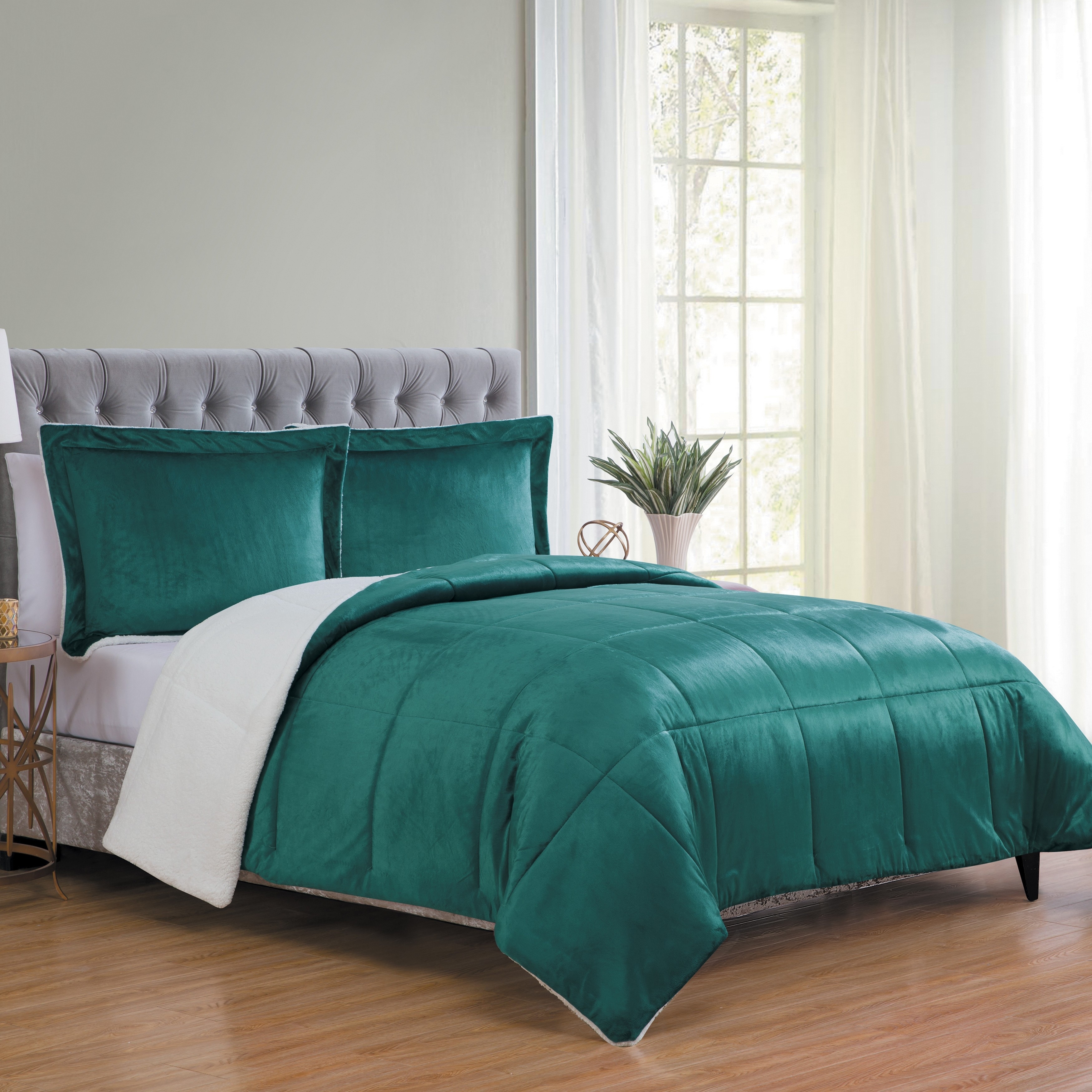 VCNY Home Micromink Sherpa Comforter Set Bed Bath Beyond 20009733