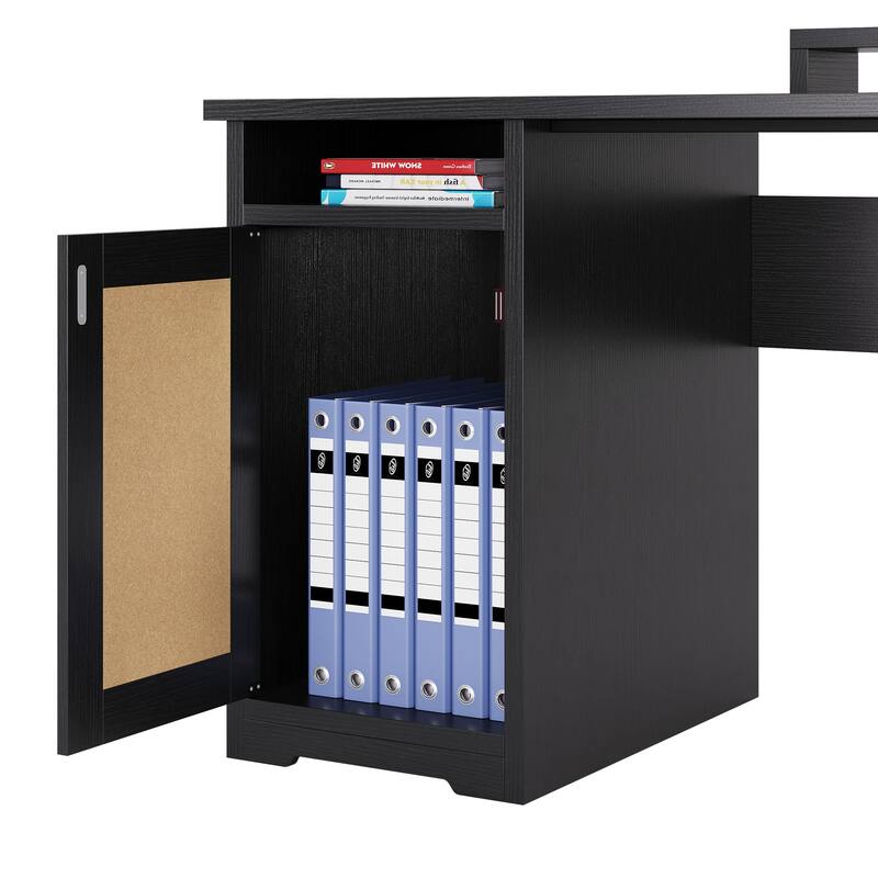 Moasis L Shaped Gaming Desk 59-Inch Computer Corner Desk with Monitor Stand