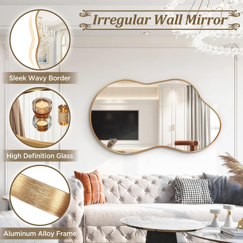Irregular Wall Mirror Asymmetrical Decorative Wall Mirror