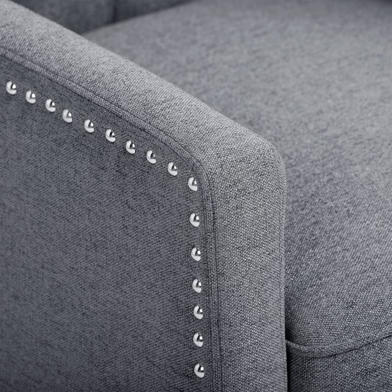 27" Wide Tufted Fabric Wingback Chair
