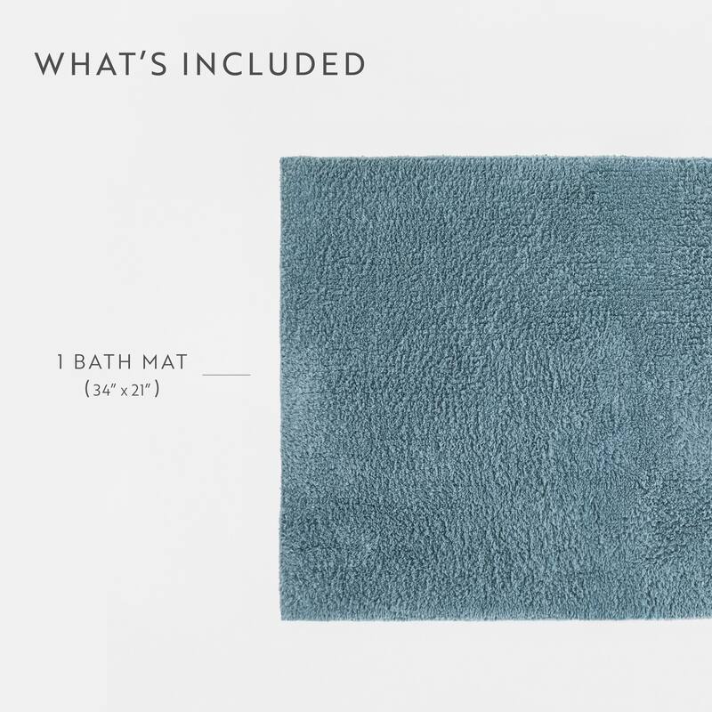 Becky Cameron 100% Cotton Reversible Solid Bath Mat