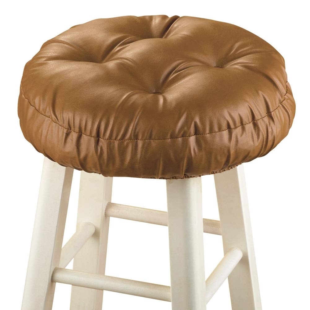 Round Stool Chair Cover Set Seat Cover Cushion Elastic Cloth Bar Stool Cover 