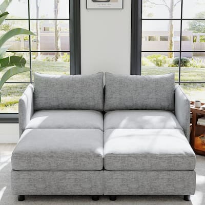 Christopher Knight Home - Tobias Space-Saving Mid-Century Modern Sofa with Chaise and Hidden Storage