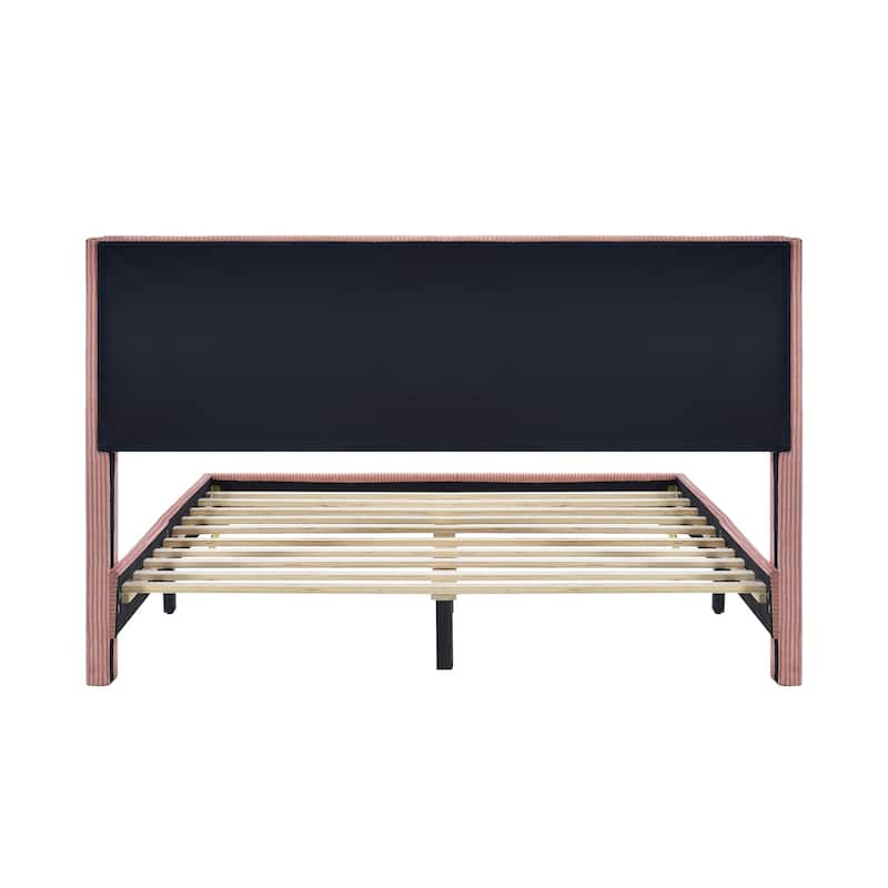 Queen Size Platform Bed with Metal Legs