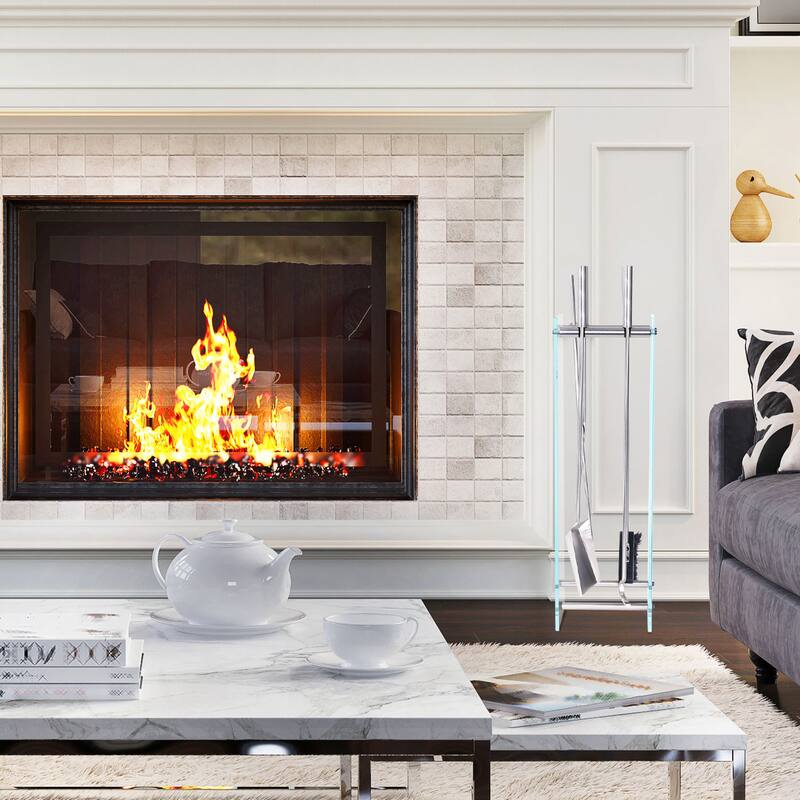 Hastings Home 5-piece Wrought Iron Fireplace Tool Set