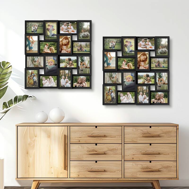 16 Opening Collage Picture Frames Large Photo Frame Collage Wall Hanging for 4x6 Photo