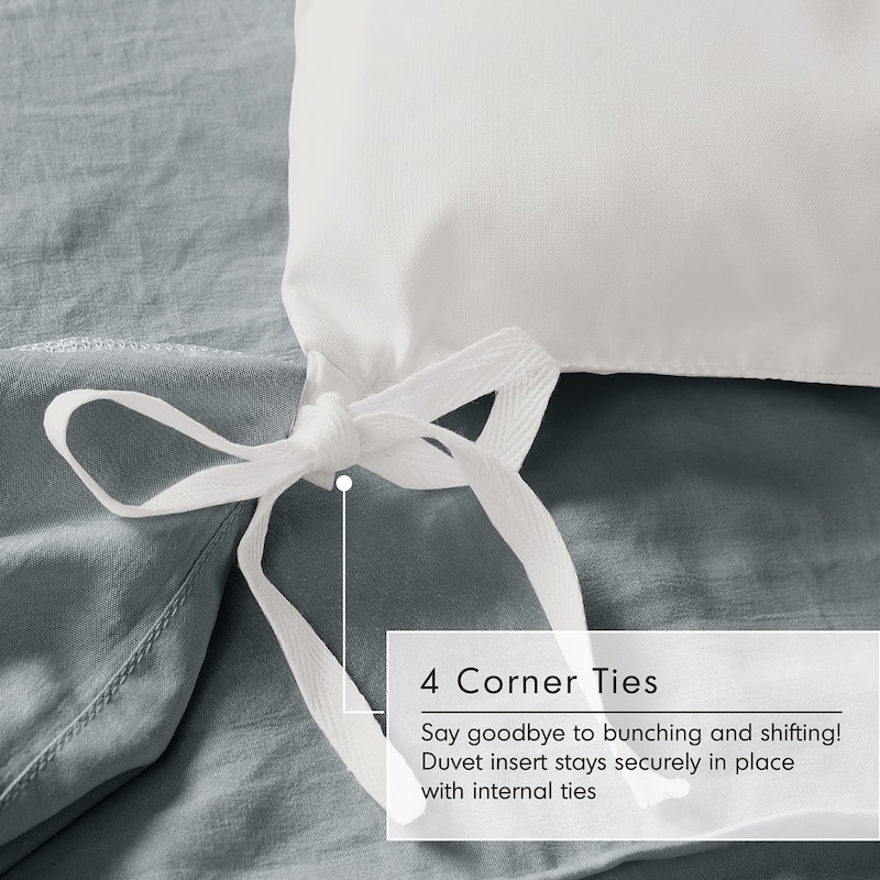 Chelsea Square Evans Pinch Pleated Soft Washed Boho Duvet Cover Set