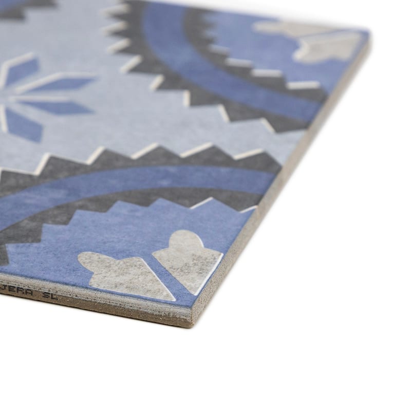 Verity Poppy 8x8 Matte Porcelain Encaustic Tile - Floor, Wall, Backsplash