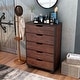 preview thumbnail 3 of 9, Aurville Vintage Walnut 5-Drawer Mobile Chest by Furniture of America