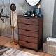 preview thumbnail 2 of 5, Furniture of America Aurville Vintage Walnut 5-drawer Mobile Chest