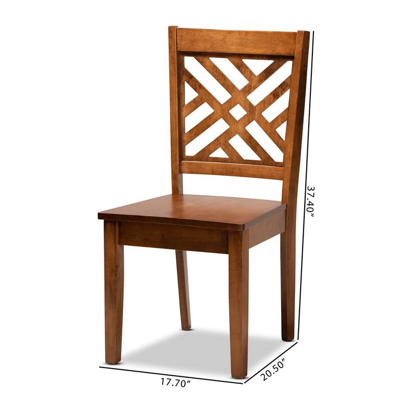 Caron Modern and Contemporary Transitional 2-Piece Dining Chair Set
