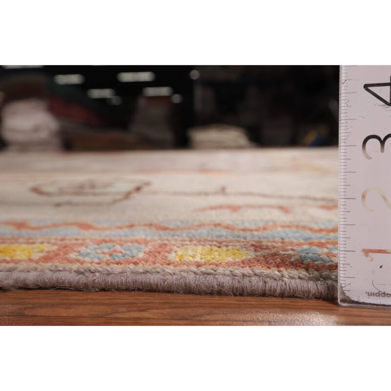 Oushak Turkish Large Area Rug Vegetable Dye Handmade Wool Carpet - 10'0"x 14'3"