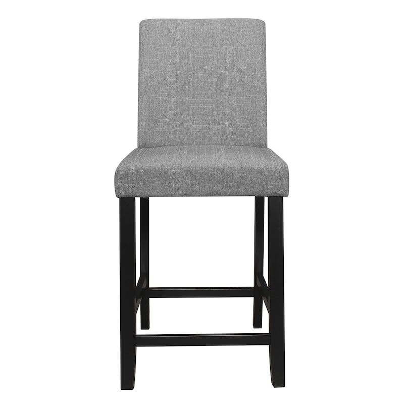 5 Piece Counter Height Dining Table Set, Wooden Kitchen Dining Table Set with Square Table and 4 Upholstered Dining Chairs