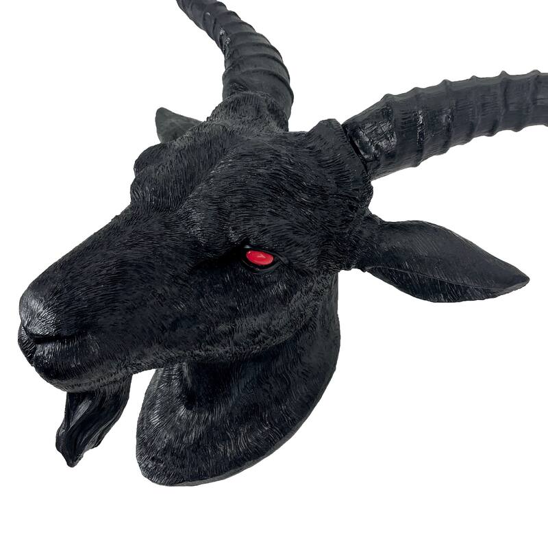 Black Baphomet Lucifer Goat Head Sabbatic Occult Wall Hanging Decor