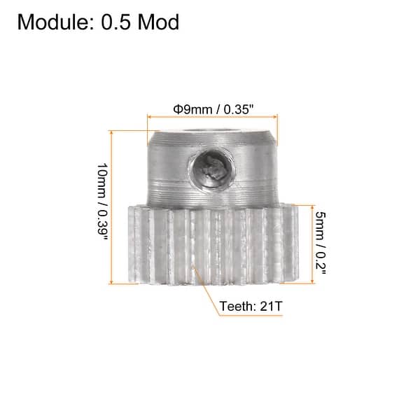 Step Spur Gear 3mm Inner Hole Gear 21T Mod 0.5 Aluminum Alloy Motor ...